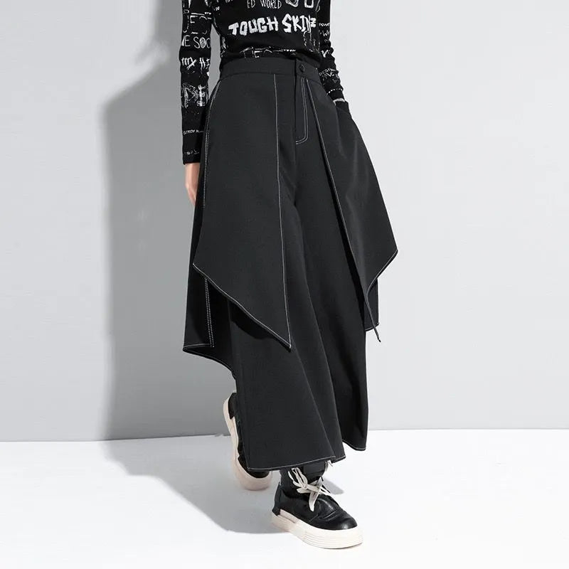 Fake Two-piece Wide-leg Pants
