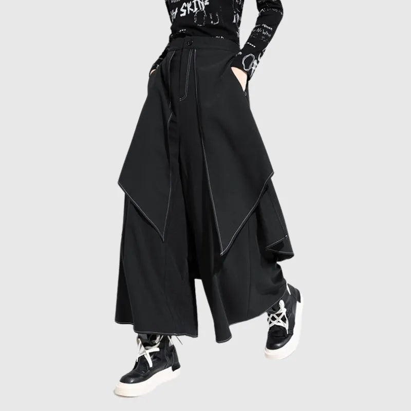 Fake Two-piece Wide-leg Pants