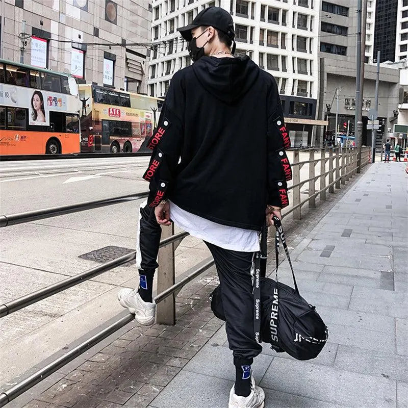 Street Style Trendy Splicing Thick Hoodie