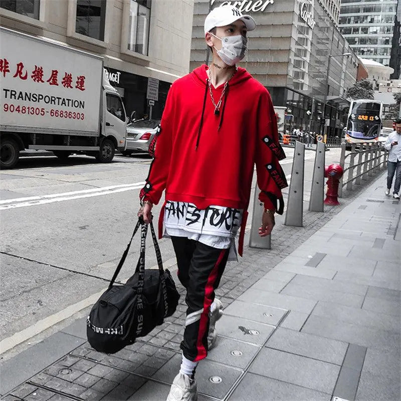 Street Style Trendy Splicing Thick Hoodie
