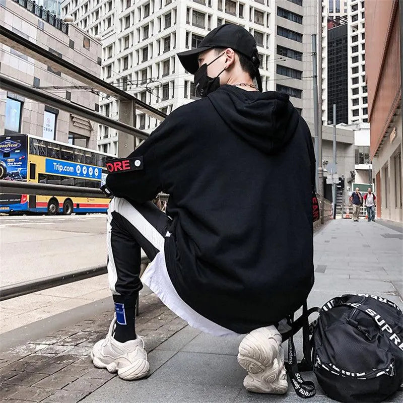 Street Style Trendy Splicing Thick Hoodie