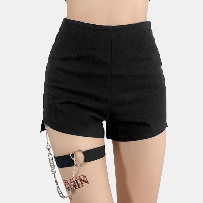 Chain High Waist Shorts