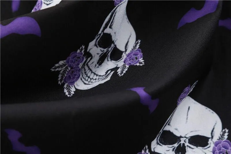 Halloween Skulls and Bats Bow Dress