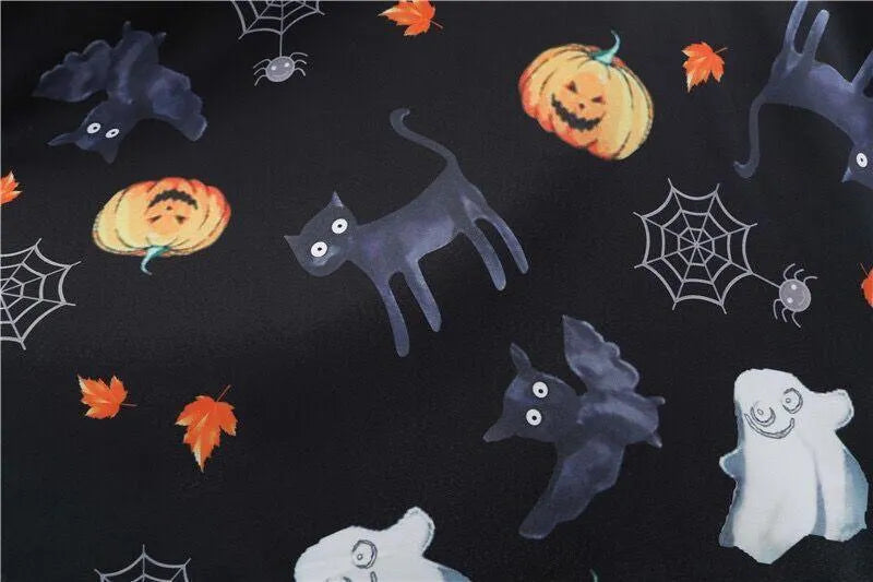 Halloween Skulls and Bats Bow Dress