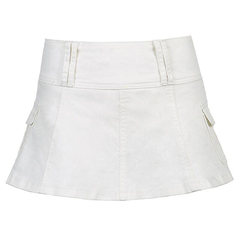 Street Hot Girl Denim Pleated Skirt