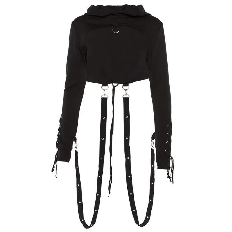 Crop Top Vampire Hoodie