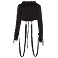 Crop Top Vampire Hoodie