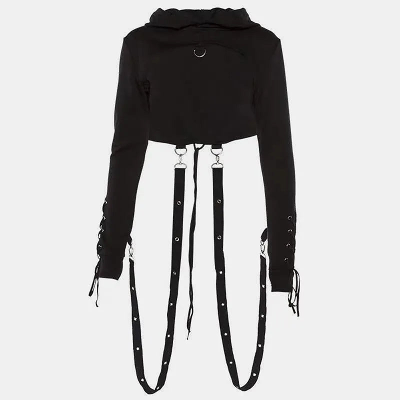 Crop Top Vampire Hoodie