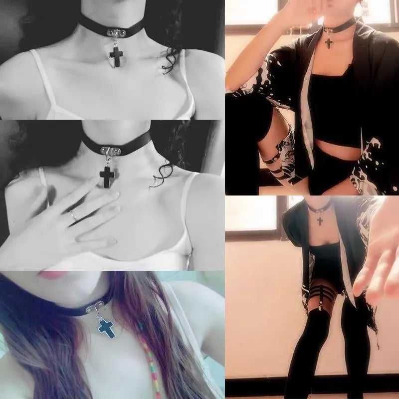 Cross Pendant Choker
