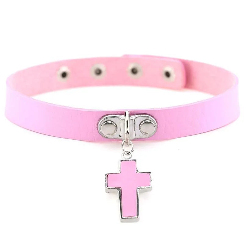 Cross Pendant Choker