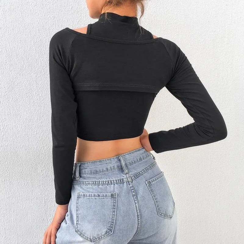 Cross-Out Long Sleeve Top