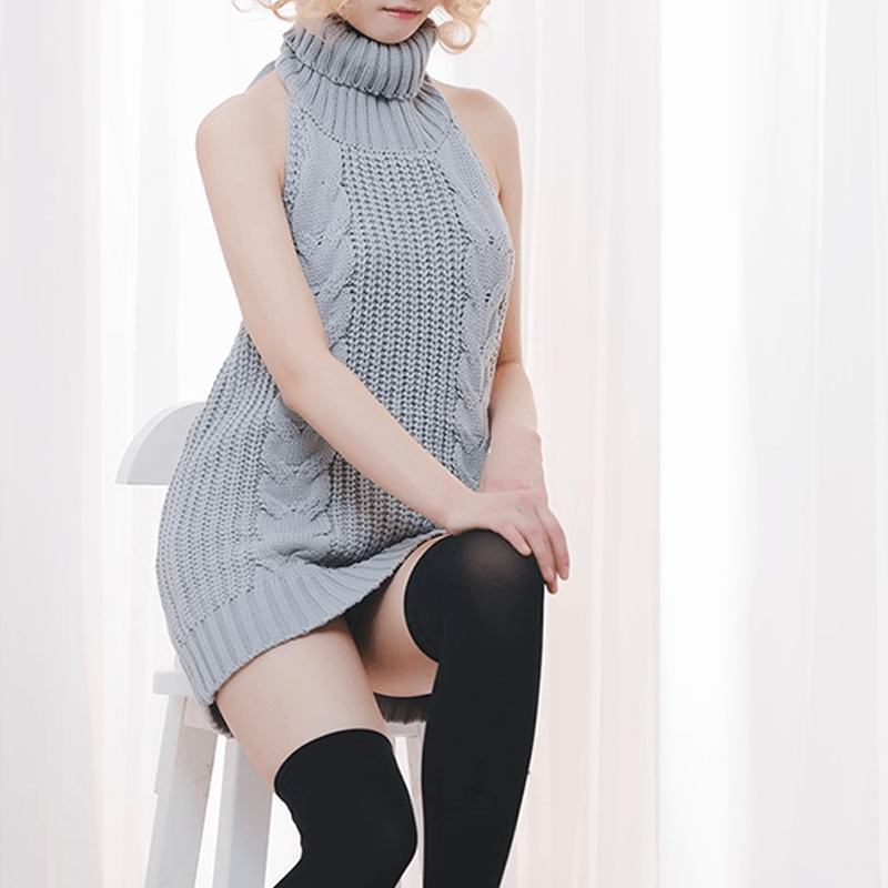 Sexy Backless Virgin Killer Sweater