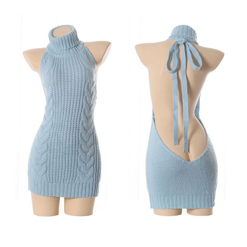 Sexy Backless Virgin Killer Sweater