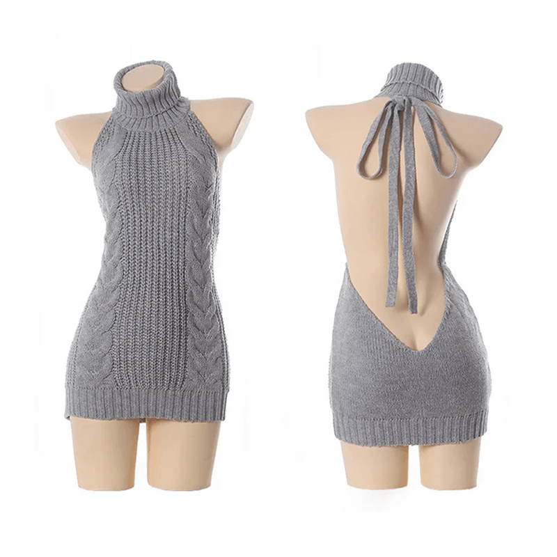 Sexy Backless Virgin Killer Sweater