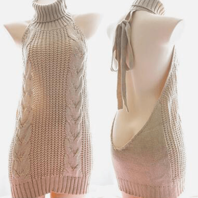 Sexy Backless Virgin Killer Sweater