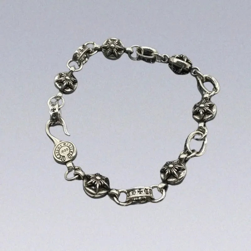 Chrome Vintage Hexagram Bracelet