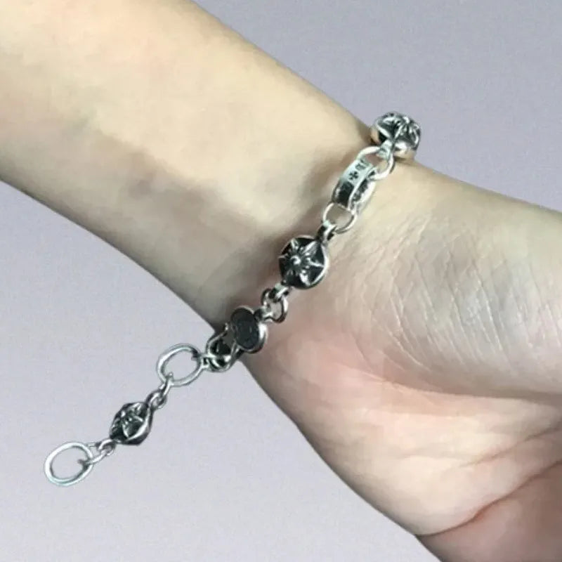 Chrome Vintage Hexagram Bracelet