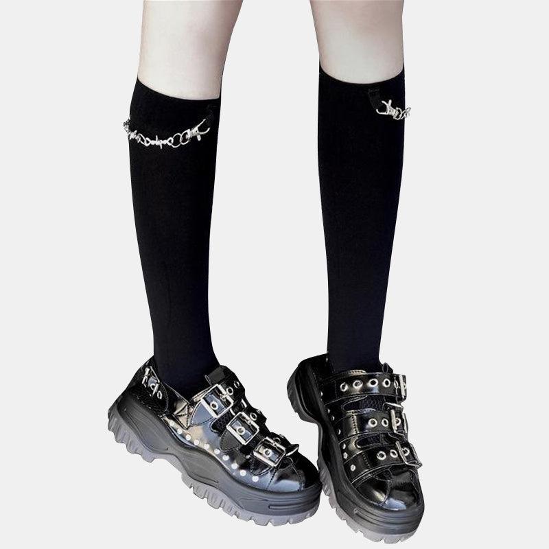 Chain Knee High Socks