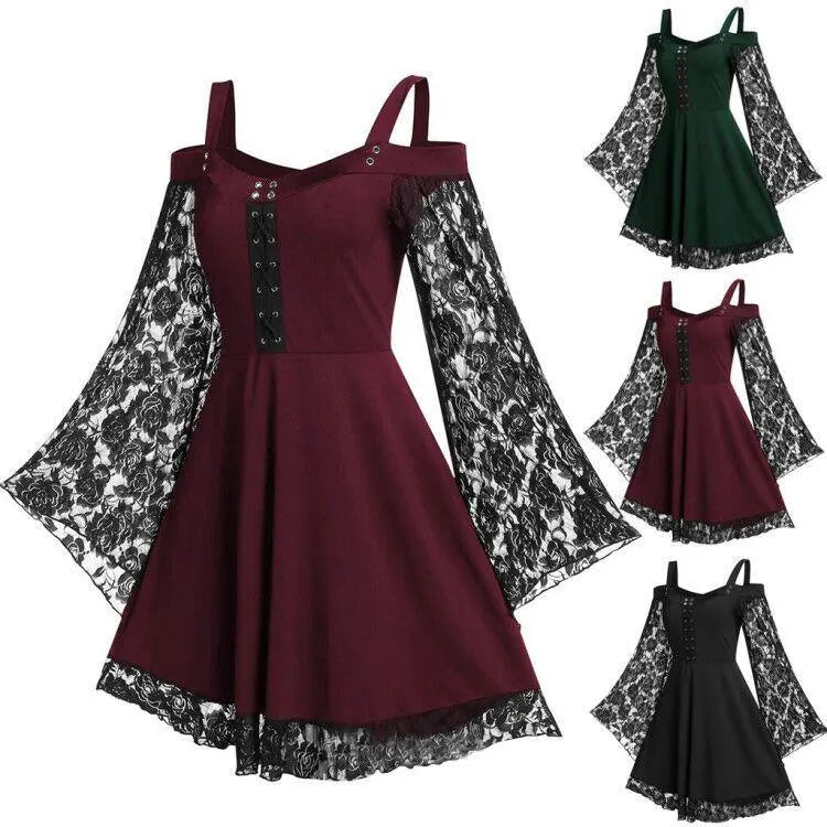 Puff Sleeve Sexy Lace Dress