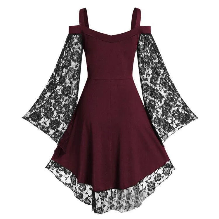 Puff Sleeve Sexy Lace Dress