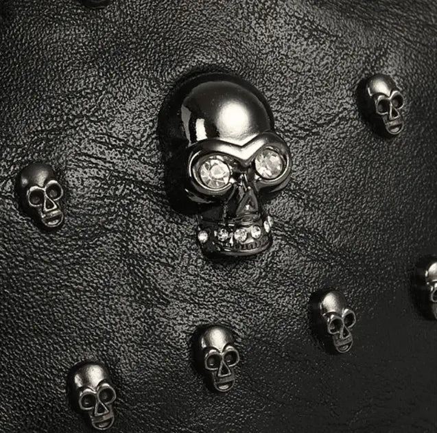Skull Face Studded Purse