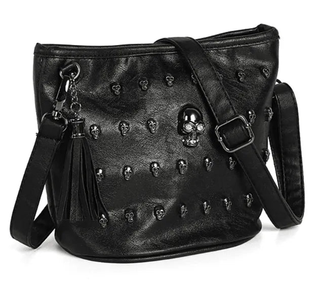 Skull Face Studded Purse