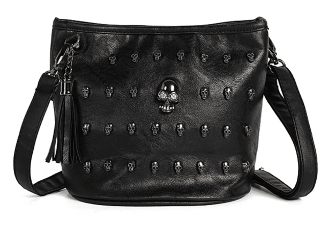 Skull Face Studded Purse