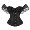 Short Sleeves Lace Corset Top