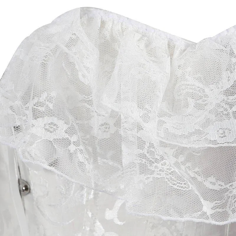 Short Sleeves Lace Corset Top