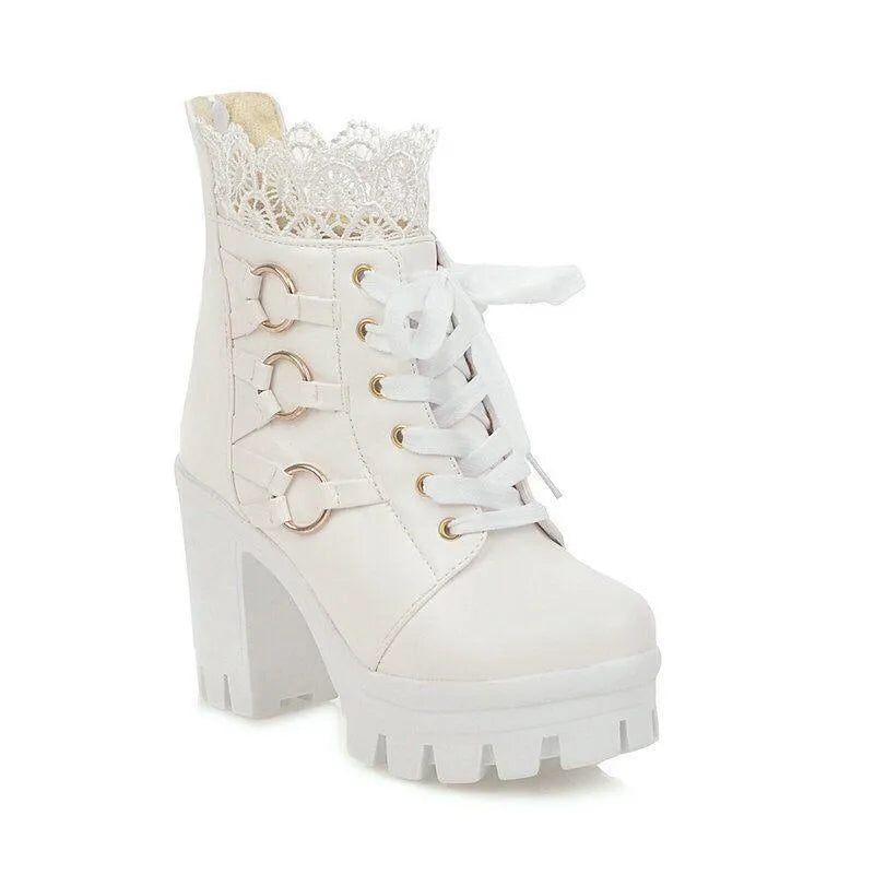 Victorian O-Ring Lace Boots