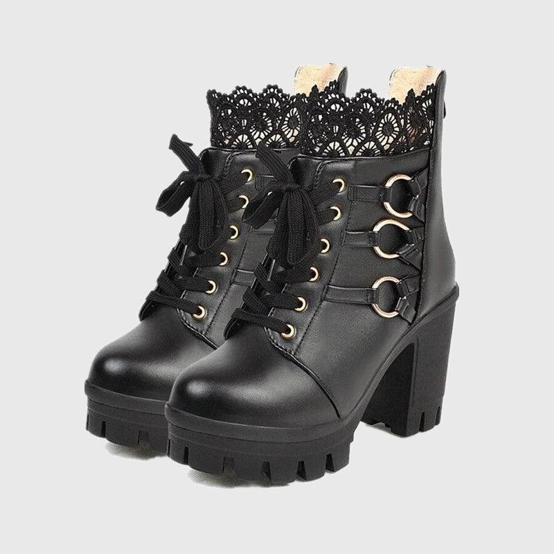 Victorian O-Ring Lace Boots