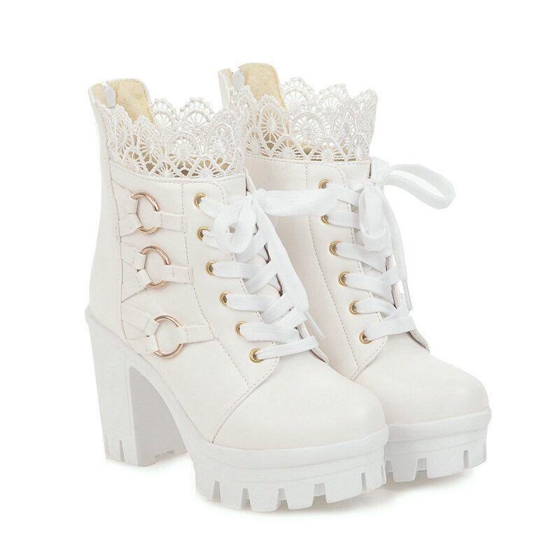 Victorian O-Ring Lace Boots