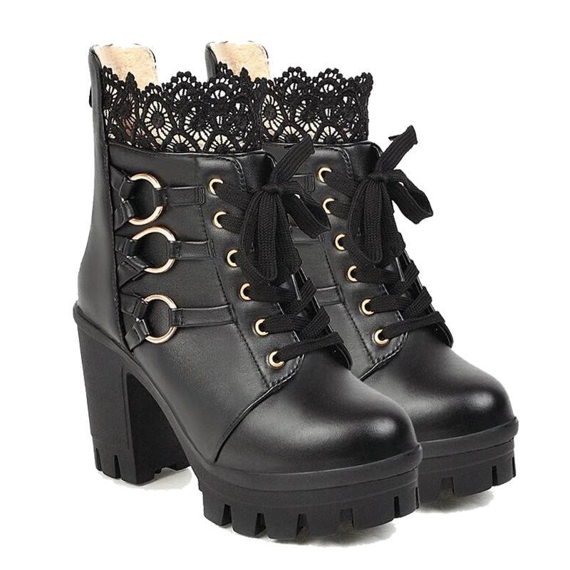 Victorian O-Ring Lace Boots