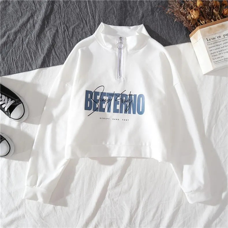 Sports Hoodie and High Waist Street Fashion Cargo Pants