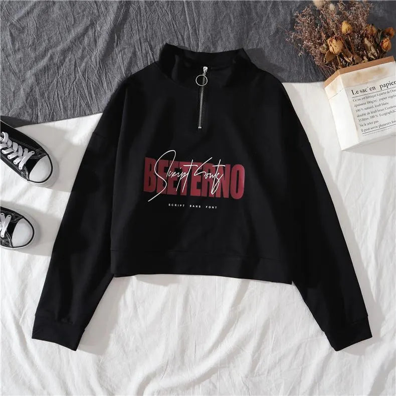 Sports Hoodie and High Waist Street Fashion Cargo Pants