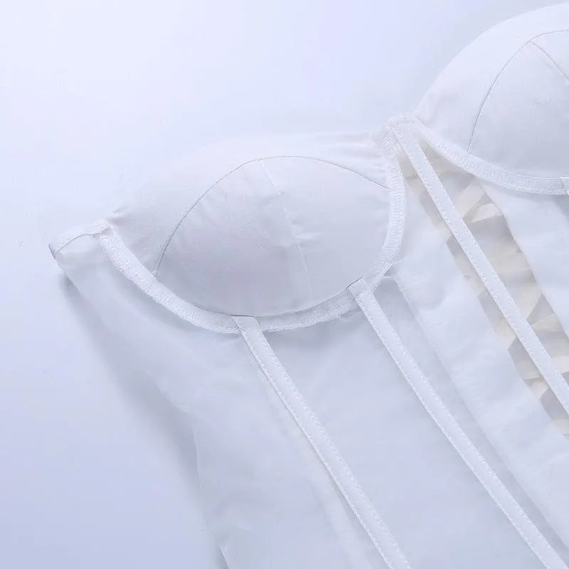 Mesh Corset Bra Top