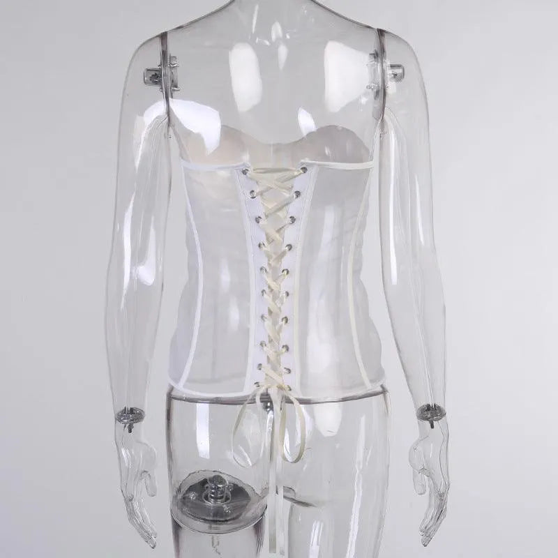Mesh Corset Bra Top