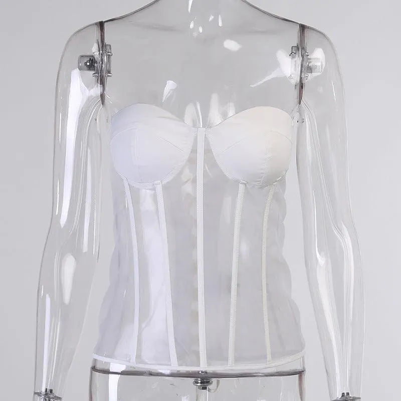 Mesh Corset Bra Top