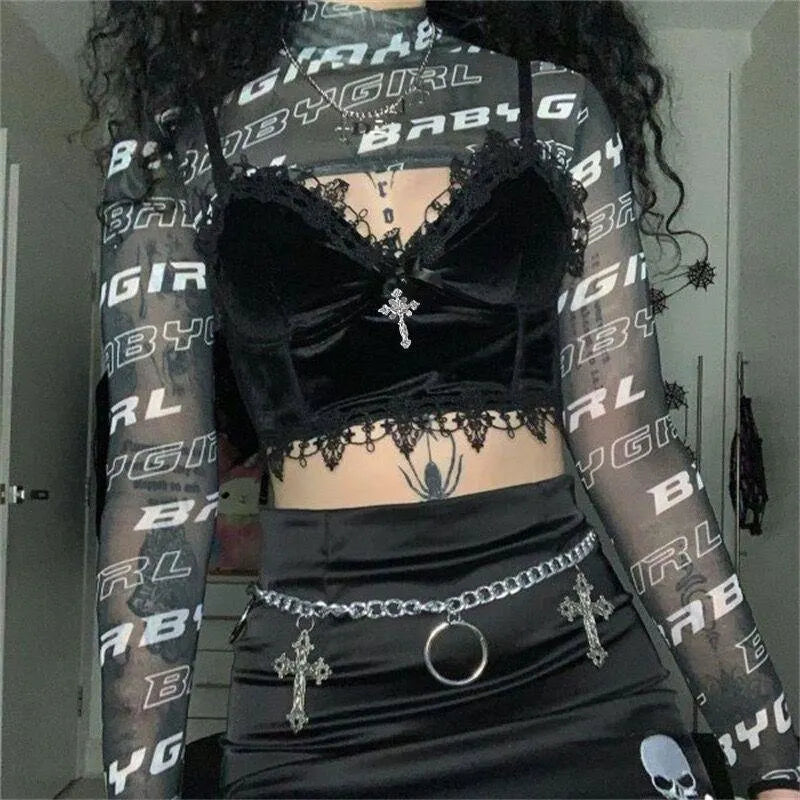 Lace Velvet Bra Top
