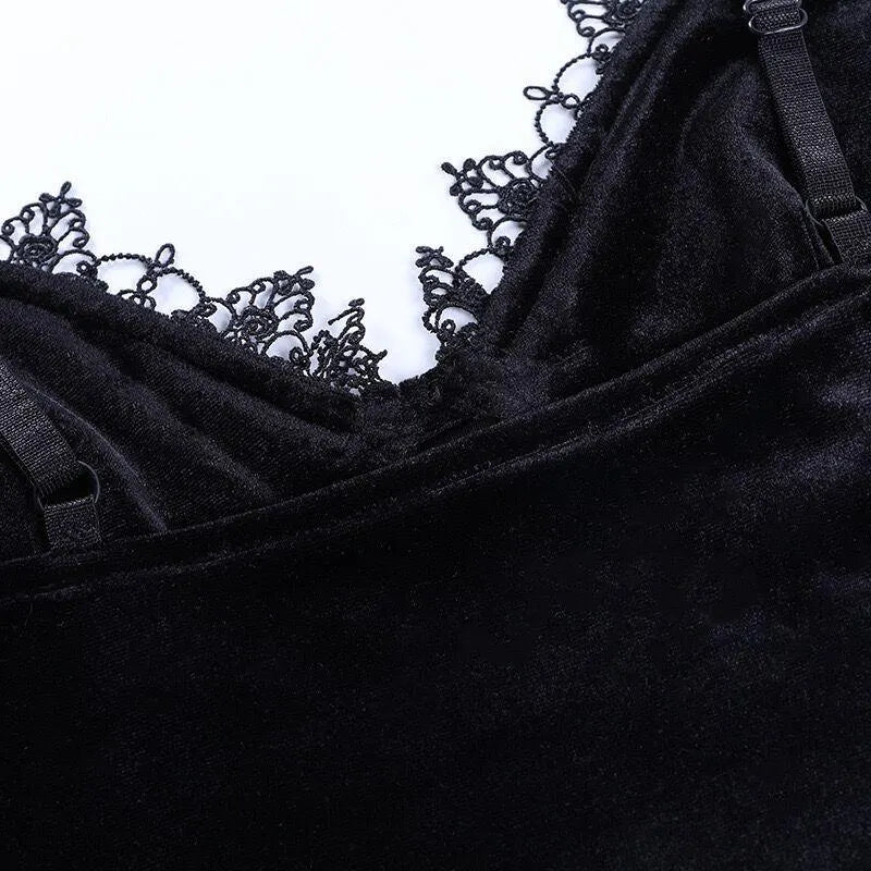 Lace Velvet Bra Top