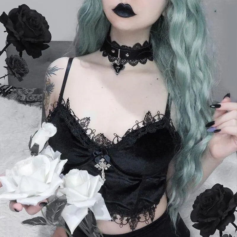 Lace Velvet Bra Top