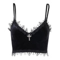 Lace Velvet Bra Top