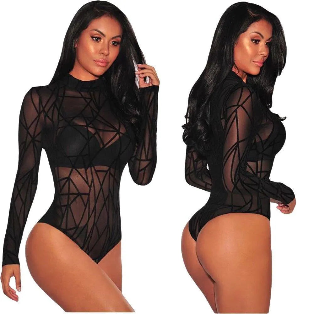 Long Sleeve Black Bodysuit