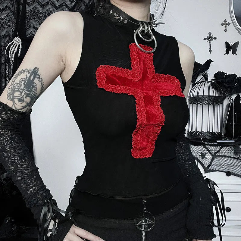 Cross Halter Undershirt Hipster Top