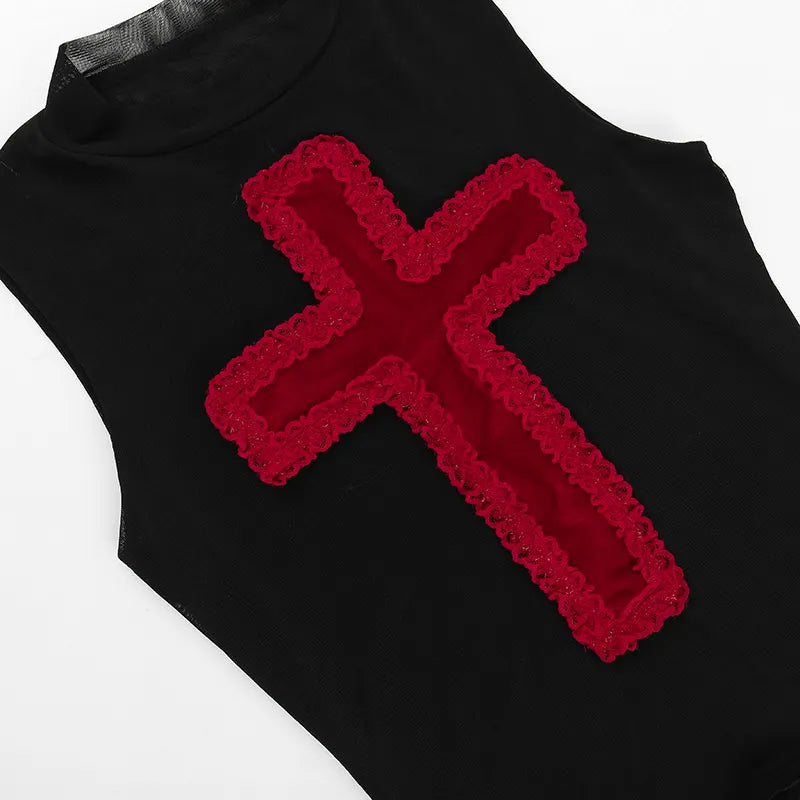 Cross Halter Undershirt Hipster Top