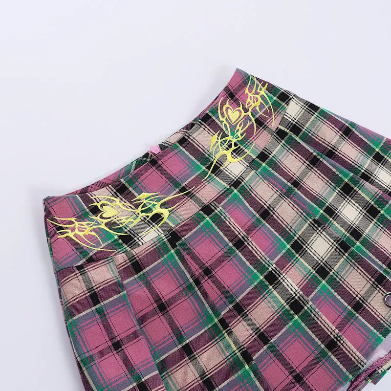 Grid Gentle Punk Skirt