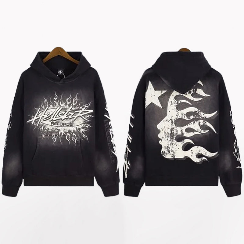 Vintage Hellstar Hoodie and Vintage Flare Pants