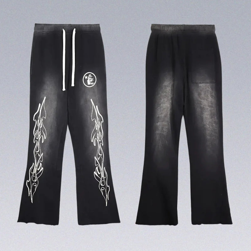 Vintage Hellstar Hoodie and Vintage Flare Pants