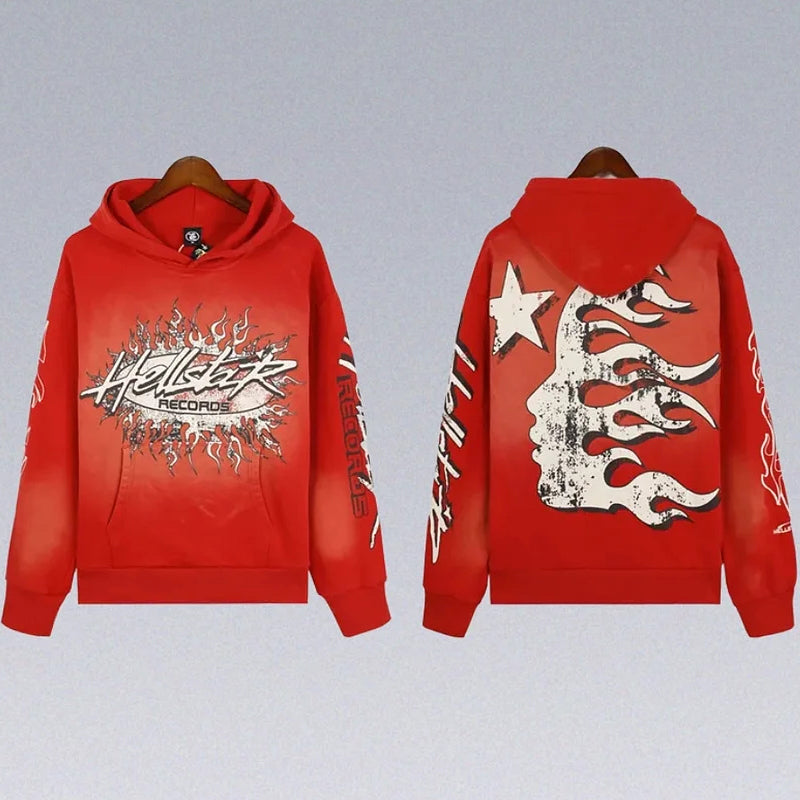 Vintage Hellstar Hoodie and Vintage Flare Pants