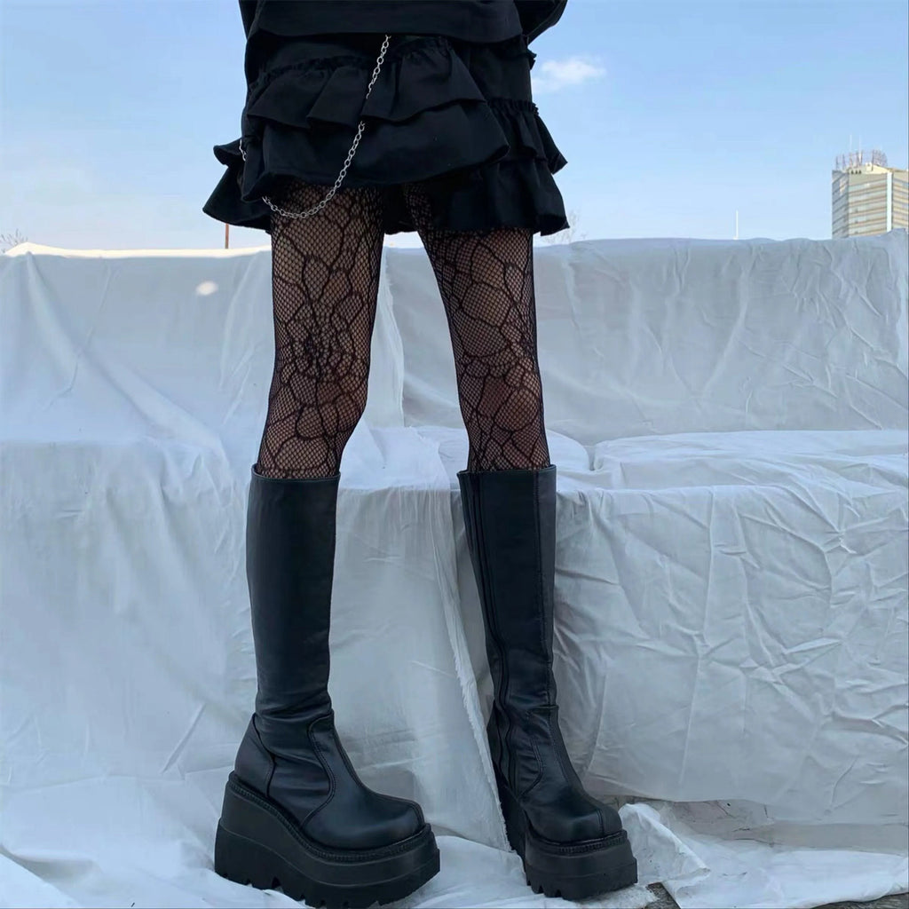 Dark Lolita Spider Web Tights Sock